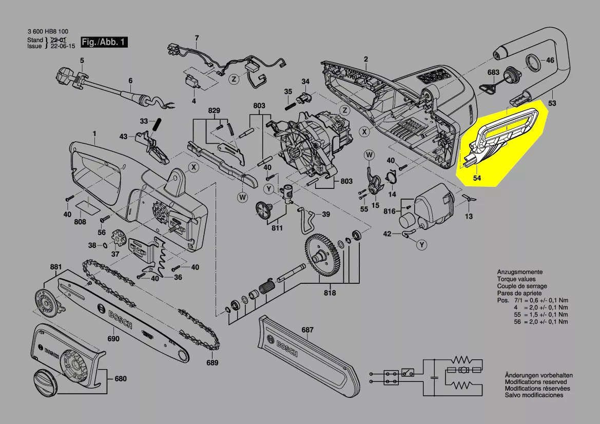 Bouclier protection main réf. 1 600 A01 5CX Bosch